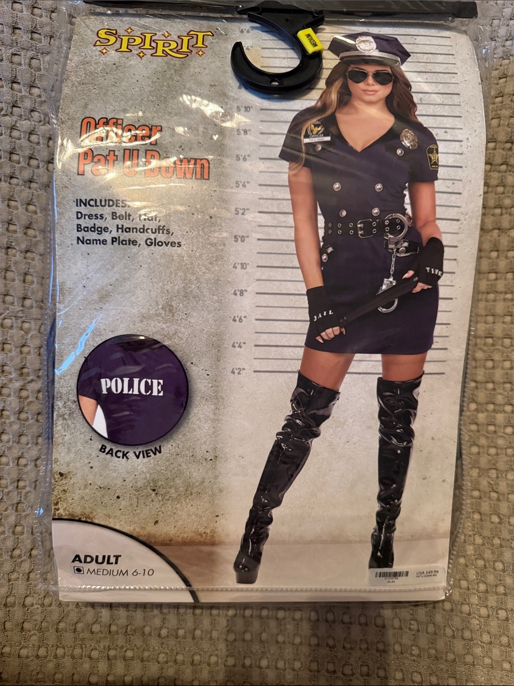 NWT Spirit Officer Pat U Down womenβs Halloween costume